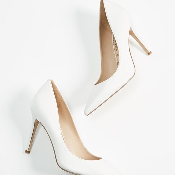 Sam Edelman Hazel Pointy Toe Pump Sz 7 | Color: Bright White - Picture 4 of 5
